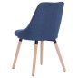 vidaXL Sillas de comedor 2 unidades tela azul
