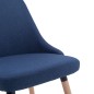 vidaXL Sillas de comedor 2 unidades tela azul