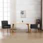 vidaXL Silla de comedor con reposabrazos tela gris vidaXL Silla de comedor con reposabrazos tela gris