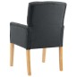 vidaXL Silla de comedor con reposabrazos tela gris vidaXL Silla de comedor con reposabrazos tela gris