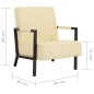 vidaXL Sillón de cuero sintético color crema vidaXL Sillón de cuero sintético color crema