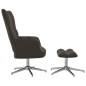 vidaXL Silla de relajación con taburete terciopelo gris oscuro vidaXL Silla de relajación con taburete terciopelo gris oscuro