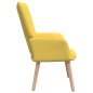 vidaXL Silla de relajación con reposapiés tela amarillo mostaza vidaXL Silla de relajación con reposapiés tela amarillo mostaza