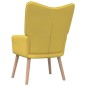 vidaXL Silla de relajación con reposapiés tela amarillo mostaza vidaXL Silla de relajación con reposapiés tela amarillo mostaza