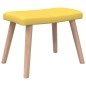 vidaXL Silla de relajación con reposapiés tela amarillo mostaza vidaXL Silla de relajación con reposapiés tela amarillo mostaza