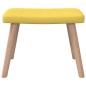 vidaXL Silla de relajación con reposapiés tela amarillo mostaza vidaXL Silla de relajación con reposapiés tela amarillo mostaza