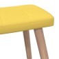 vidaXL Silla de relajación con reposapiés tela amarillo mostaza vidaXL Silla de relajación con reposapiés tela amarillo mostaza