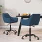 vidaXL Sillas de comedor giratorias 2 uds terciopelo azul vidaXL Sillas de comedor giratorias 2 uds terciopelo azul