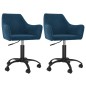 vidaXL Sillas de comedor giratorias 2 uds terciopelo azul vidaXL Sillas de comedor giratorias 2 uds terciopelo azul