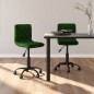 vidaXL Sillas de comedor giratorias 2 unidades terciopelo verde oscuro vidaXL Sillas de comedor giratorias 2 unidades terciopelo verde oscuro