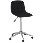 vidaXL Sillas de comedor giratorias 2 unidades tela negro
