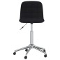 vidaXL Sillas de comedor giratorias 2 unidades tela negro
