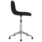 vidaXL Sillas de comedor giratorias 2 unidades tela negro