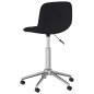 vidaXL Sillas de comedor giratorias 2 unidades tela negro
