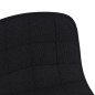 vidaXL Sillas de comedor giratorias 2 unidades tela negro