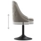 vidaXL Taburete de cocina de terciopelo gris claro vidaXL Taburete de cocina de terciopelo gris claro