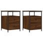 vidaXL Mesitas noche 2 uds madera ingeniería roble marrón 44x45x60 cm vidaXL Mesitas noche 2 uds madera ingeniería roble marrón 44x45x60 cm