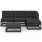 vidaXL Juego de muebles de jardín 5 pzas y cojines madera pino maciza vidaXL Juego de muebles de jardín 5 pzas y cojines madera pino maciza
