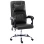 vidaXL Silla de oficina de masaje de cuero sintético negra vidaXL Silla de oficina de masaje de cuero sintético negra
