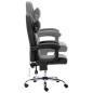 vidaXL Silla de oficina de masaje de cuero sintético negra vidaXL Silla de oficina de masaje de cuero sintético negra