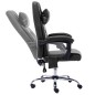 vidaXL Silla de oficina de masaje de cuero sintético negra vidaXL Silla de oficina de masaje de cuero sintético negra