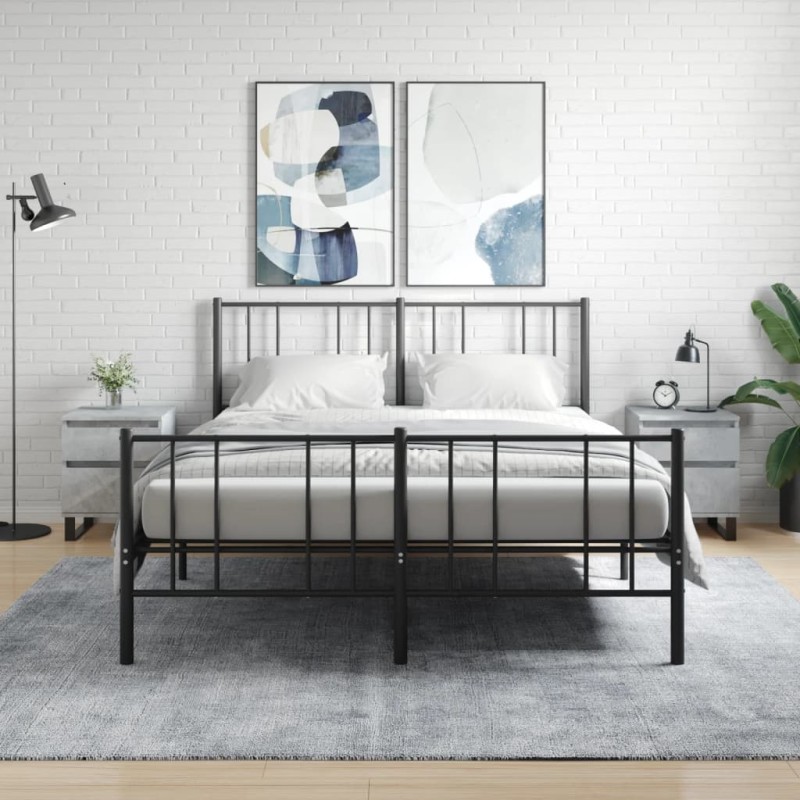 vidaXL Mesitas noche 2 uds madera ingeniería gris hormigón 40x35x50 cm vidaXL Mesitas noche 2 uds madera ingeniería gris hormigón 40x35x50 cm
