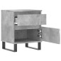 vidaXL Mesitas noche 2 uds madera ingeniería gris hormigón 40x35x50 cm vidaXL Mesitas noche 2 uds madera ingeniería gris hormigón 40x35x50 cm