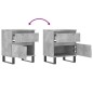 vidaXL Mesitas noche 2 uds madera ingeniería gris hormigón 40x35x50 cm vidaXL Mesitas noche 2 uds madera ingeniería gris hormigón 40x35x50 cm