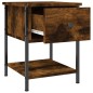 vidaXL Mesita noche 2 uds madera ingeniería roble ahumado 34x35,5x45cm