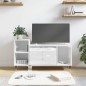 vidaXL Mueble de TV madera contrachapada blanco brillo 100x35x55 cm vidaXL Mueble de TV madera contrachapada blanco brillo 100x35x55 cm