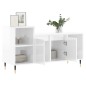 vidaXL Mueble de TV madera contrachapada blanco brillo 100x35x55 cm vidaXL Mueble de TV madera contrachapada blanco brillo 100x35x55 cm