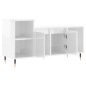 vidaXL Mueble de TV madera contrachapada blanco brillo 100x35x55 cm vidaXL Mueble de TV madera contrachapada blanco brillo 100x35x55 cm