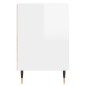 vidaXL Mueble de TV madera contrachapada blanco brillo 100x35x55 cm vidaXL Mueble de TV madera contrachapada blanco brillo 100x35x55 cm