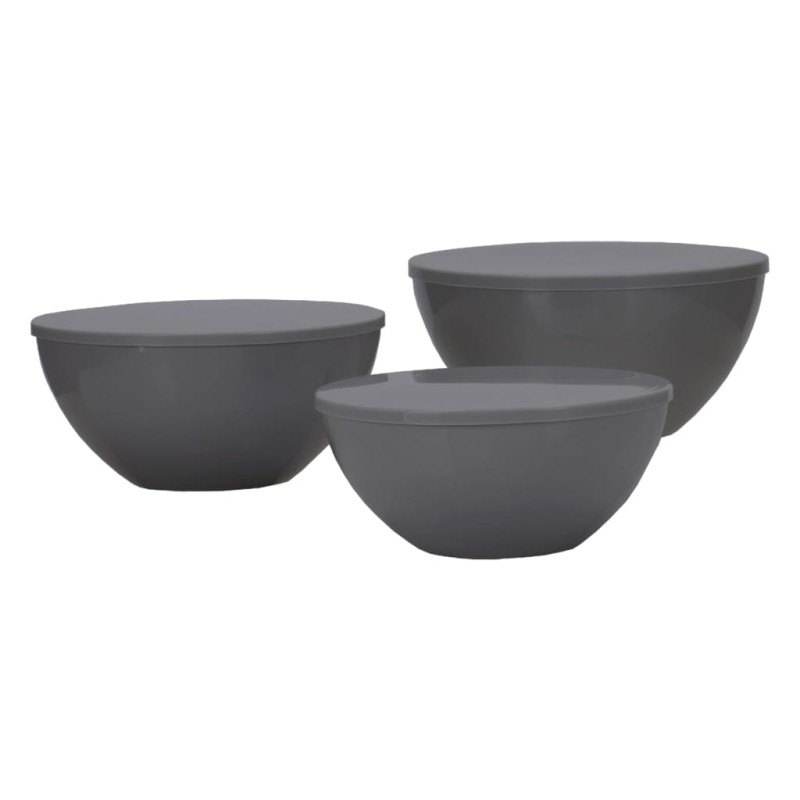 Travellife Cuencos de camping con tapa Palma 3 piezas gris oscuro Travellife Cuencos de camping con tapa Palma 3 piezas gris oscuro