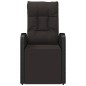 vidaXL Sillón reclinable de jardín con cojín ratán sintético negro