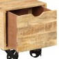 vidaXL Mesa auxiliar con cajón y ruedas madera de mango 40x40x45 cm vidaXL Mesa auxiliar con cajón y ruedas madera de mango 40x40x45 cm