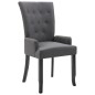 vidaXL Silla de comedor con reposabrazos de tela gris oscuro vidaXL Silla de comedor con reposabrazos de tela gris oscuro