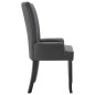 vidaXL Silla de comedor con reposabrazos de tela gris oscuro vidaXL Silla de comedor con reposabrazos de tela gris oscuro