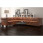 vidaXL Sofá de esquina Chesterfield 6 plazas cuero artificial marrón vidaXL Sofá de esquina Chesterfield 6 plazas cuero artificial marrón