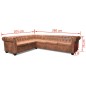 vidaXL Sofá de esquina Chesterfield 6 plazas cuero artificial marrón vidaXL Sofá de esquina Chesterfield 6 plazas cuero artificial marrón