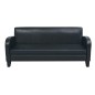 vidaXL Sofá 3 plazas cuero artificial negro vidaXL Sofá 3 plazas cuero artificial negro