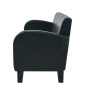 vidaXL Sofá 3 plazas cuero artificial negro vidaXL Sofá 3 plazas cuero artificial negro
