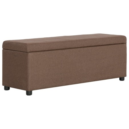 vidaXL Banco con espacio de almacenaje 116 cm poliéster marrón