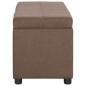 vidaXL Banco con espacio de almacenaje 116 cm poliéster marrón vidaXL Banco con espacio de almacenaje 116 cm poliéster marrón