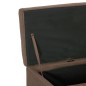 vidaXL Banco con espacio de almacenaje 116 cm poliéster marrón vidaXL Banco con espacio de almacenaje 116 cm poliéster marrón