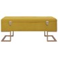 vidaXL Banco con compartimento 105 cm color mostaza de terciopelo vidaXL Banco con compartimento 105 cm color mostaza de terciopelo
