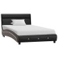 vidaXL Estructura de cama con LED cuero sintético negro 90x200 cm vidaXL Estructura de cama con LED cuero sintético negro 90x200 cm