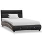 vidaXL Estructura de cama con LED cuero sintético negro 90x200 cm vidaXL Estructura de cama con LED cuero sintético negro 90x200 cm