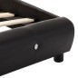 vidaXL Estructura de cama con LED cuero sintético negro 90x200 cm vidaXL Estructura de cama con LED cuero sintético negro 90x200 cm