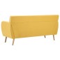 vidaXL Sofá de 3 plazas tapizado de tela amarillo 172x70x82 cm